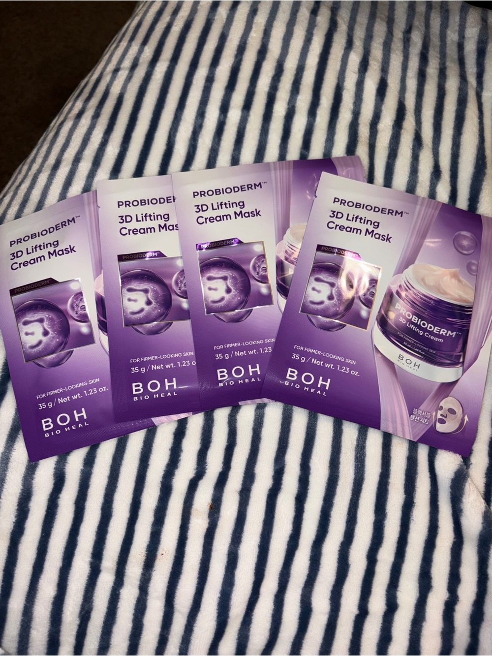 3D Lifting Cream Mask (Purple) - Single-Use Firming Treatment